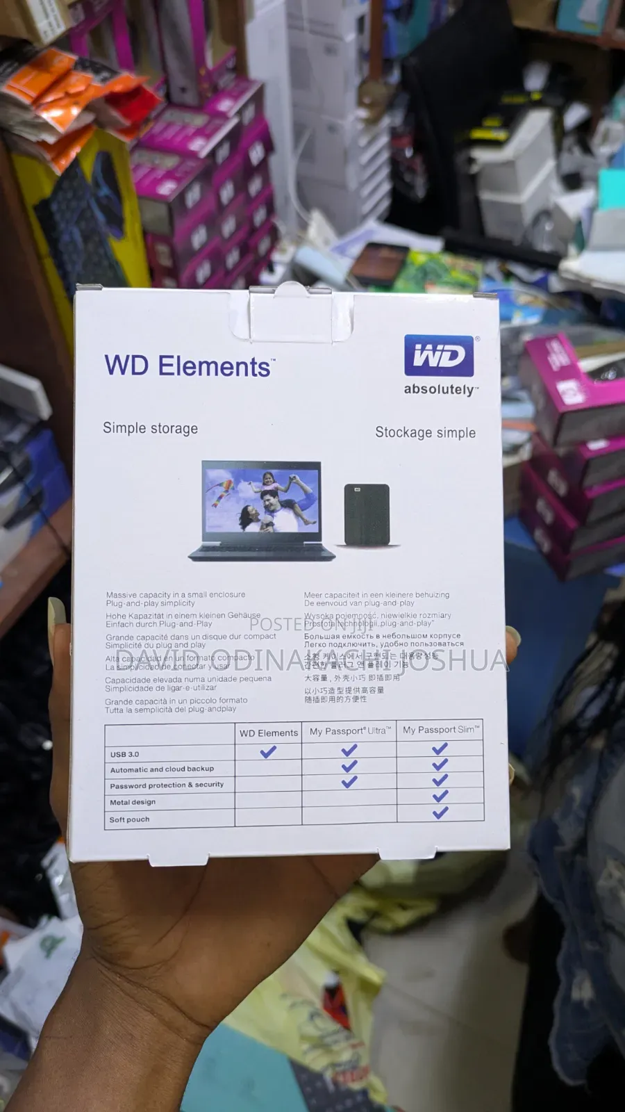 WD Elements Portable External Hard Drive Case