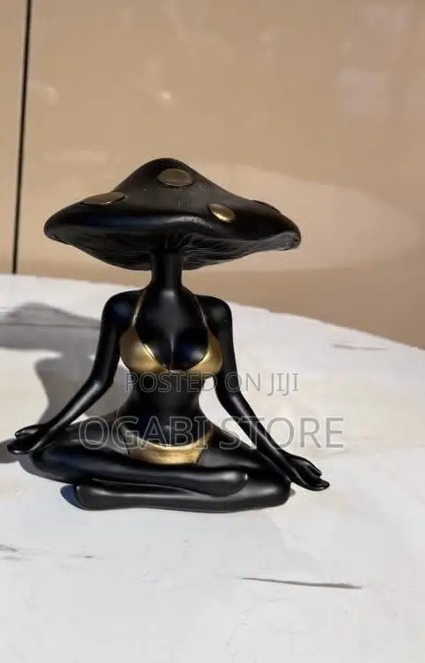 Elegant Mushroom Yoga Lady Decorative