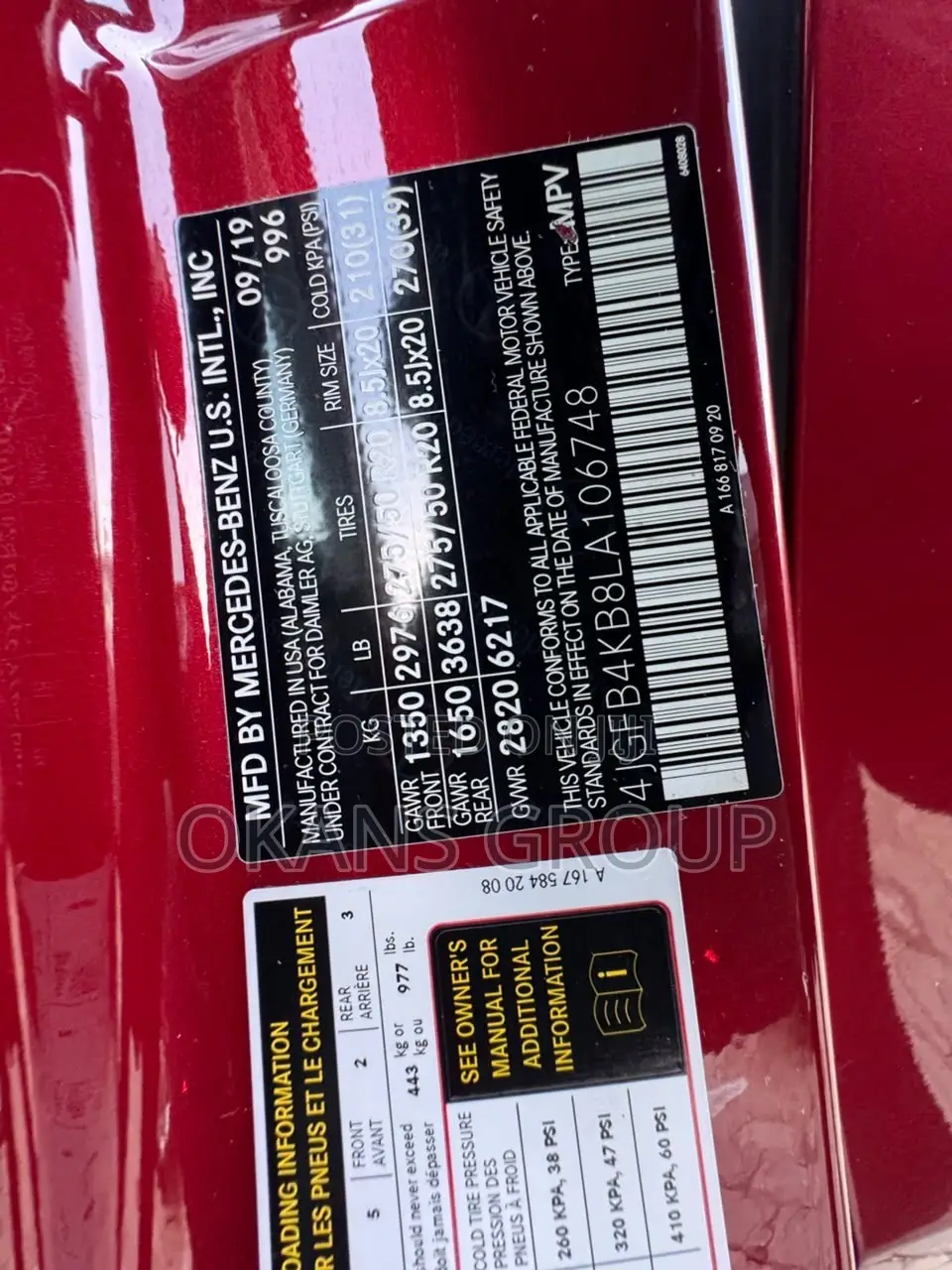 Mercedes-Benz GLE-Class GLE 350 4MATIC 2020 Red