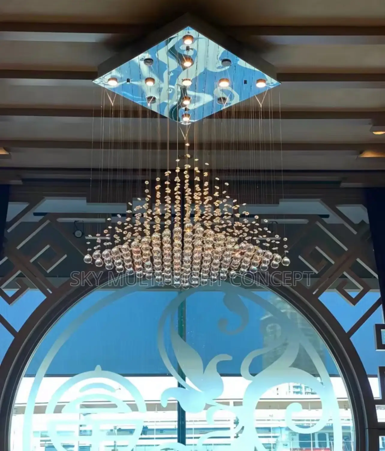 Chandelier K9 Crystal Pendant Ball Square Chandelier Lighting