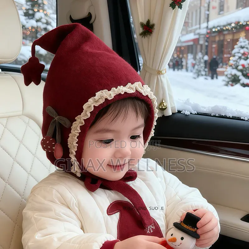 Baby Girl Christmas Elf Hat – Soft Warm Hooded Cap With Ear Protection