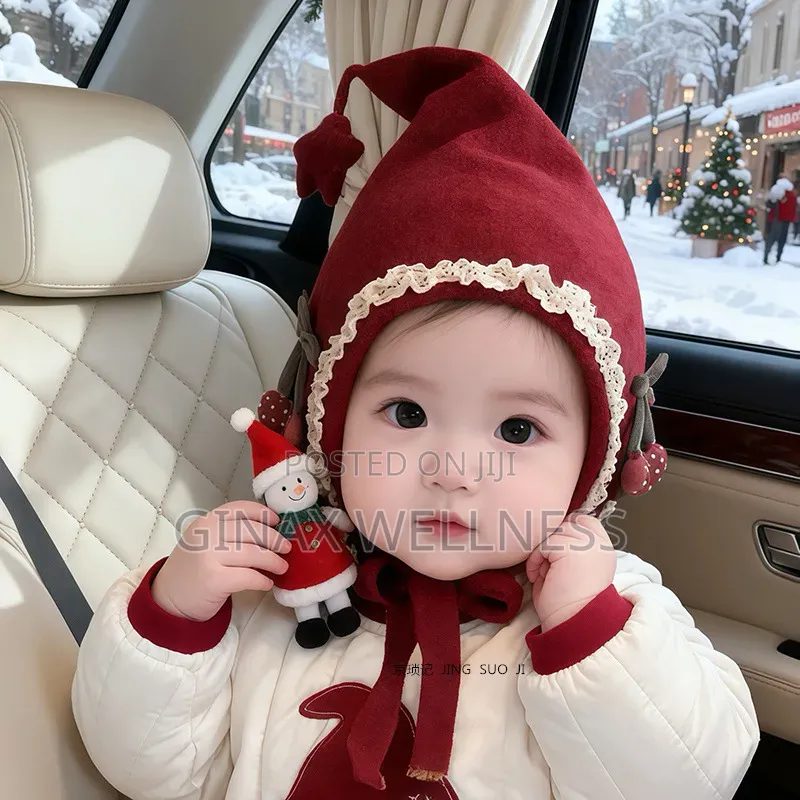 Baby Girl Christmas Elf Hat – Soft Warm Hooded Cap With Ear Protection