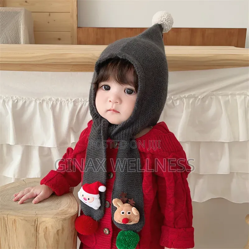 Christmas Knitted Hat and Scarf Combo for Babies and Toddlers