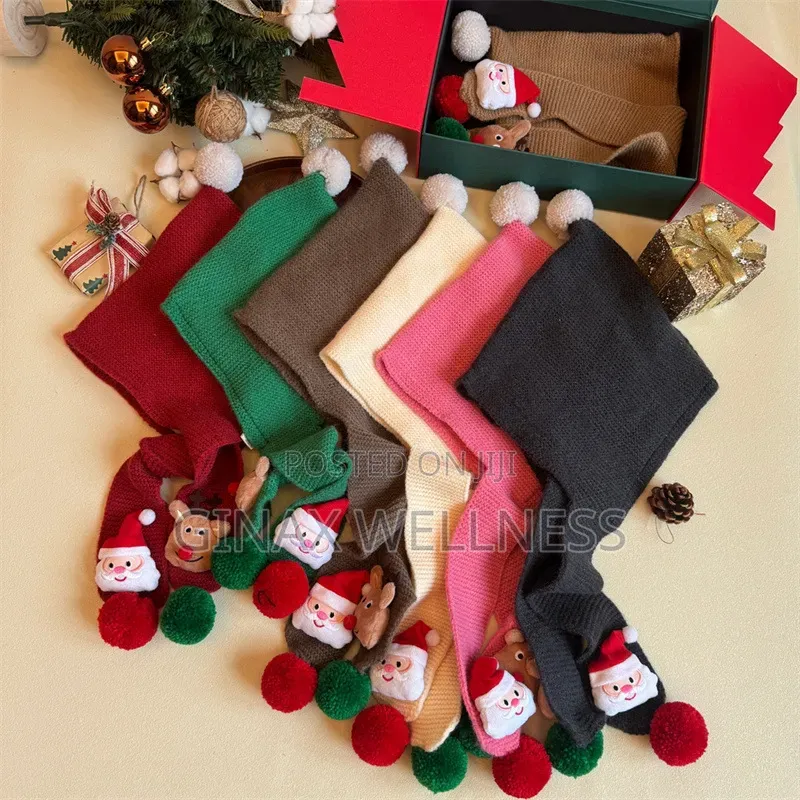 Christmas Knitted Hat and Scarf Combo for Babies and Toddlers