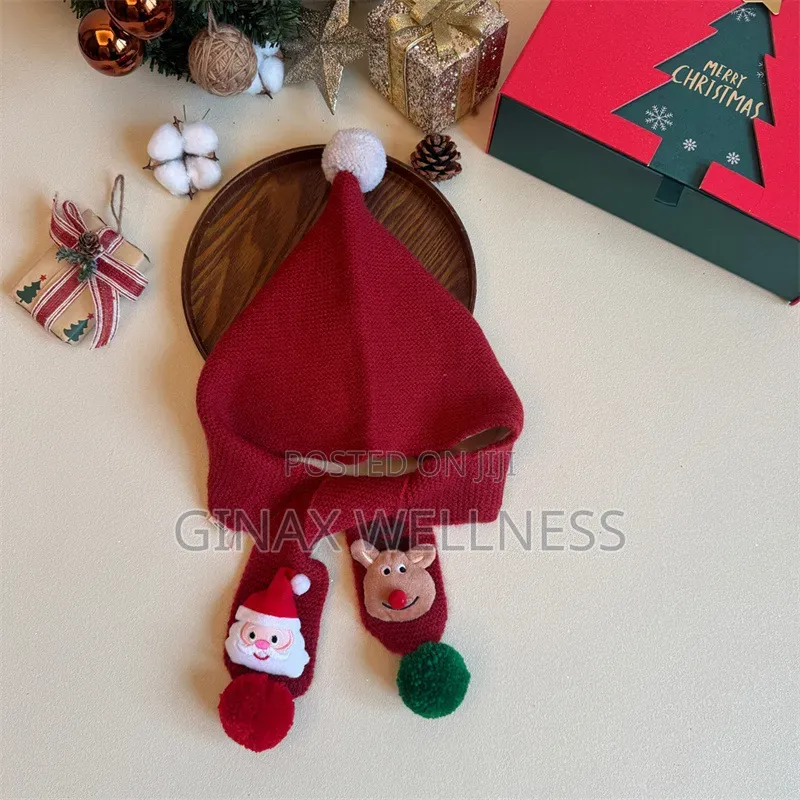 Christmas Knitted Hat and Scarf Combo for Babies and Toddlers