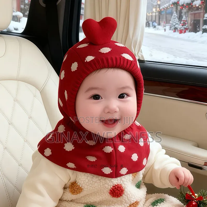 Baby Girl Christmas Elf Hat – Soft Warm Hooded Cap With Ear Protection