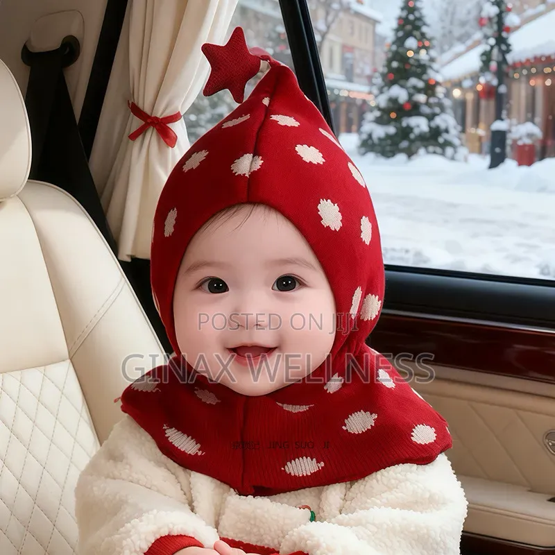 Baby Girl Christmas Elf Hat – Soft Warm Hooded Cap With Ear Protection