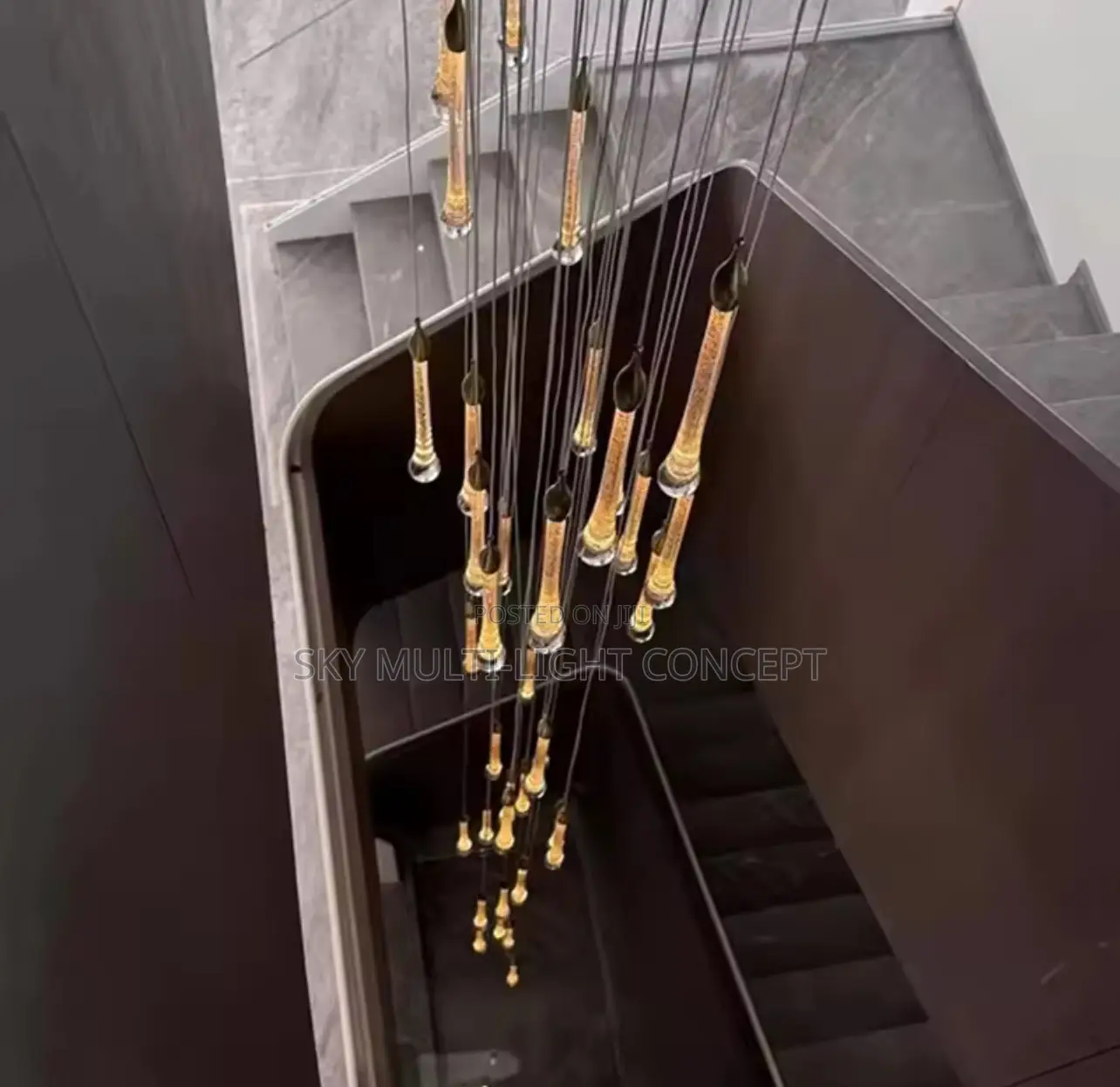 Modern Home Decoration Crystal Staircase Chandelier