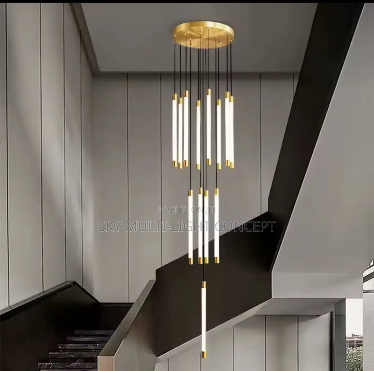 Modern Staircase Led Long Chandelier