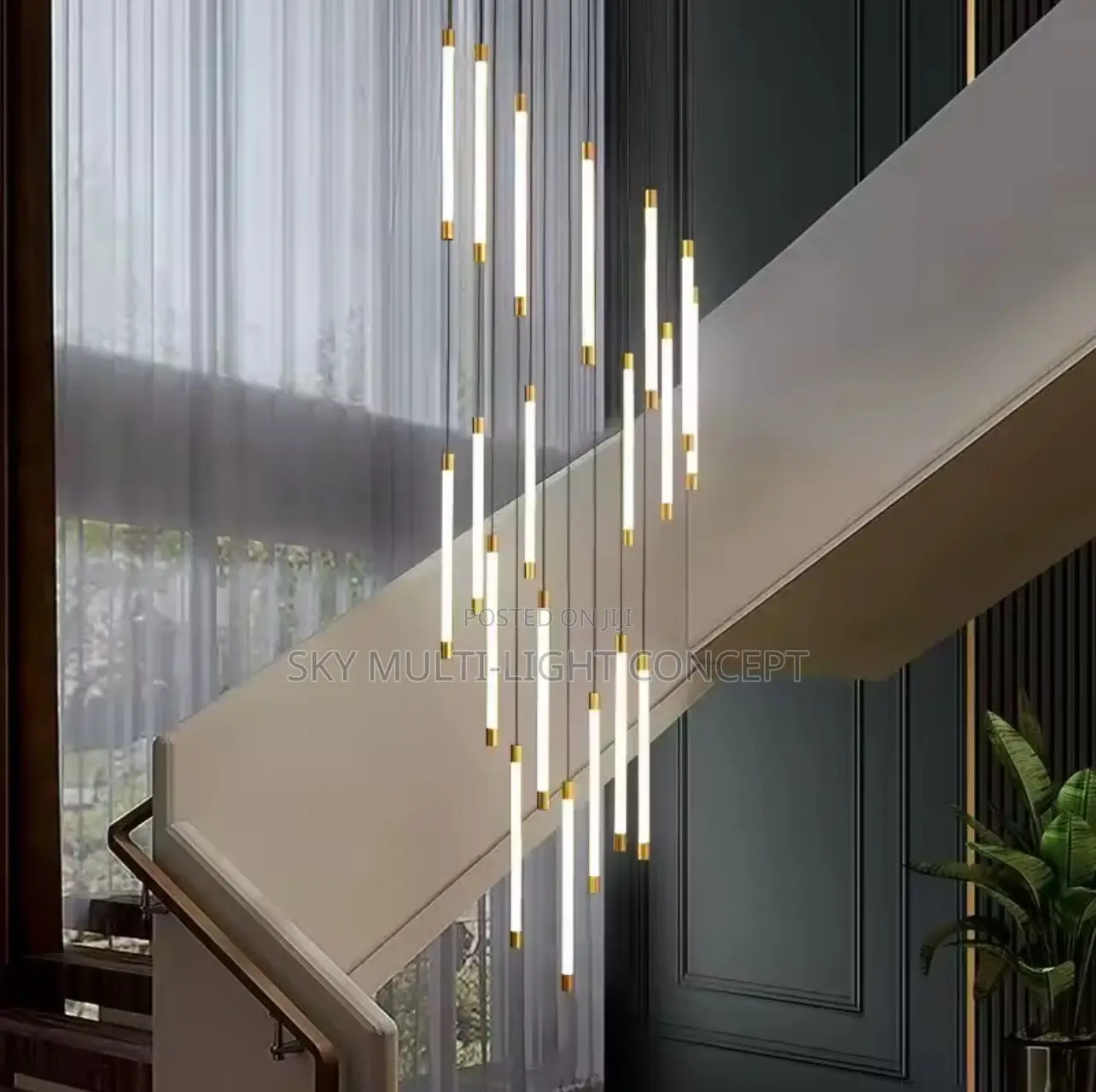 Modern Staircase Led Long Chandelier