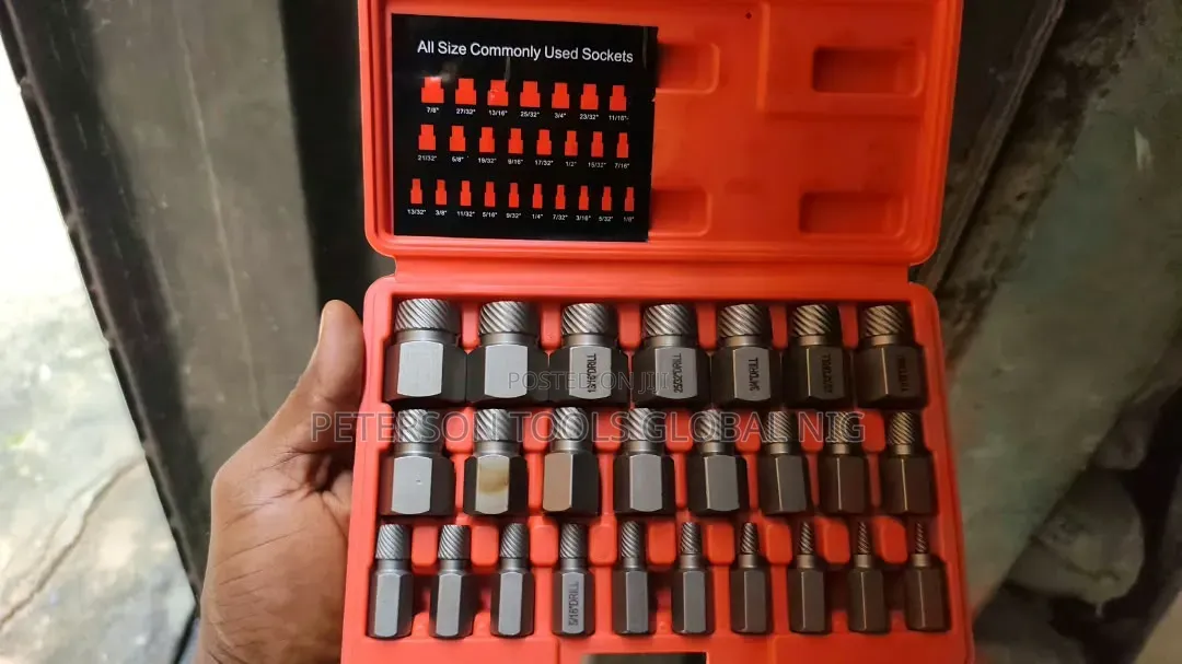 25-Piece Hex Head Multi-Spline Screw and Bolt Extractor Set