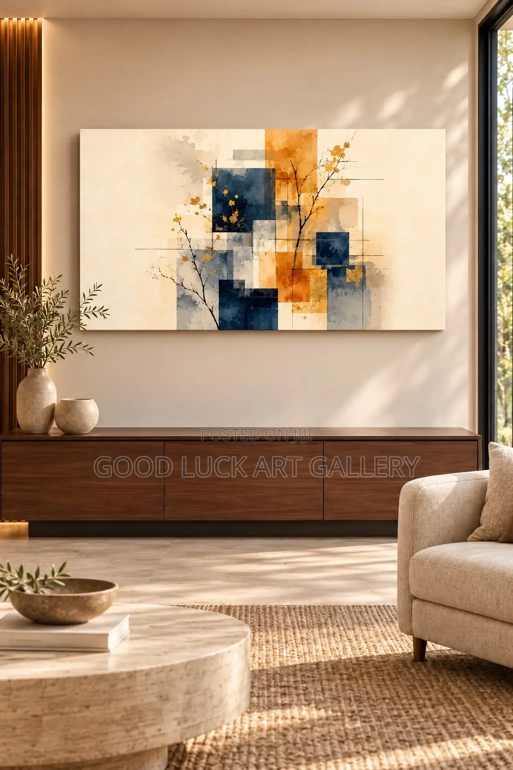 Luxury Abstract Botanical Canvas Artwork