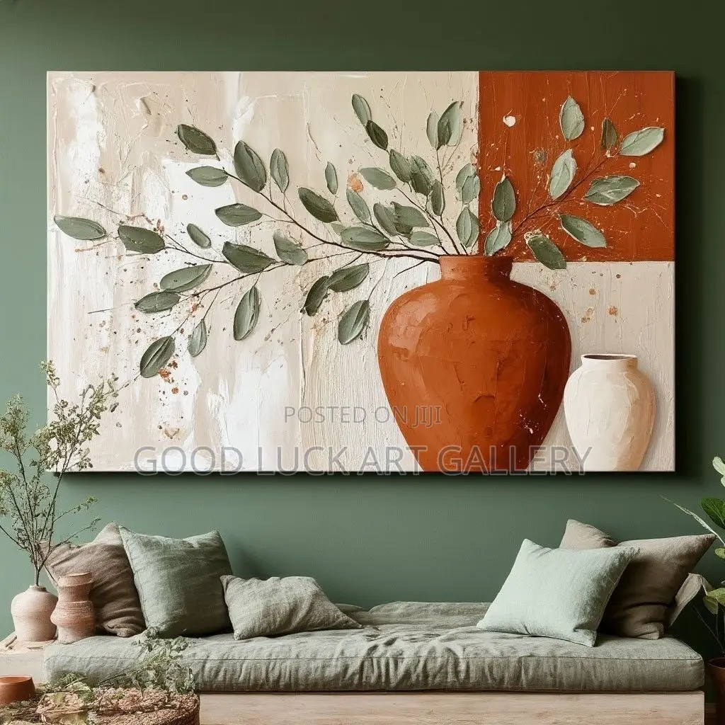 Luxury Abstract Botanical Canvas Artwork