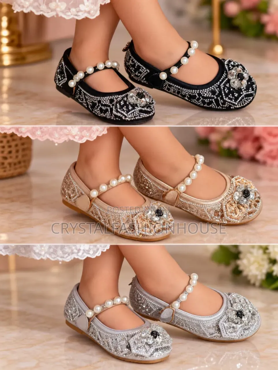 Cute Baby Girl Flat Shoe. Sizes 25 to 36