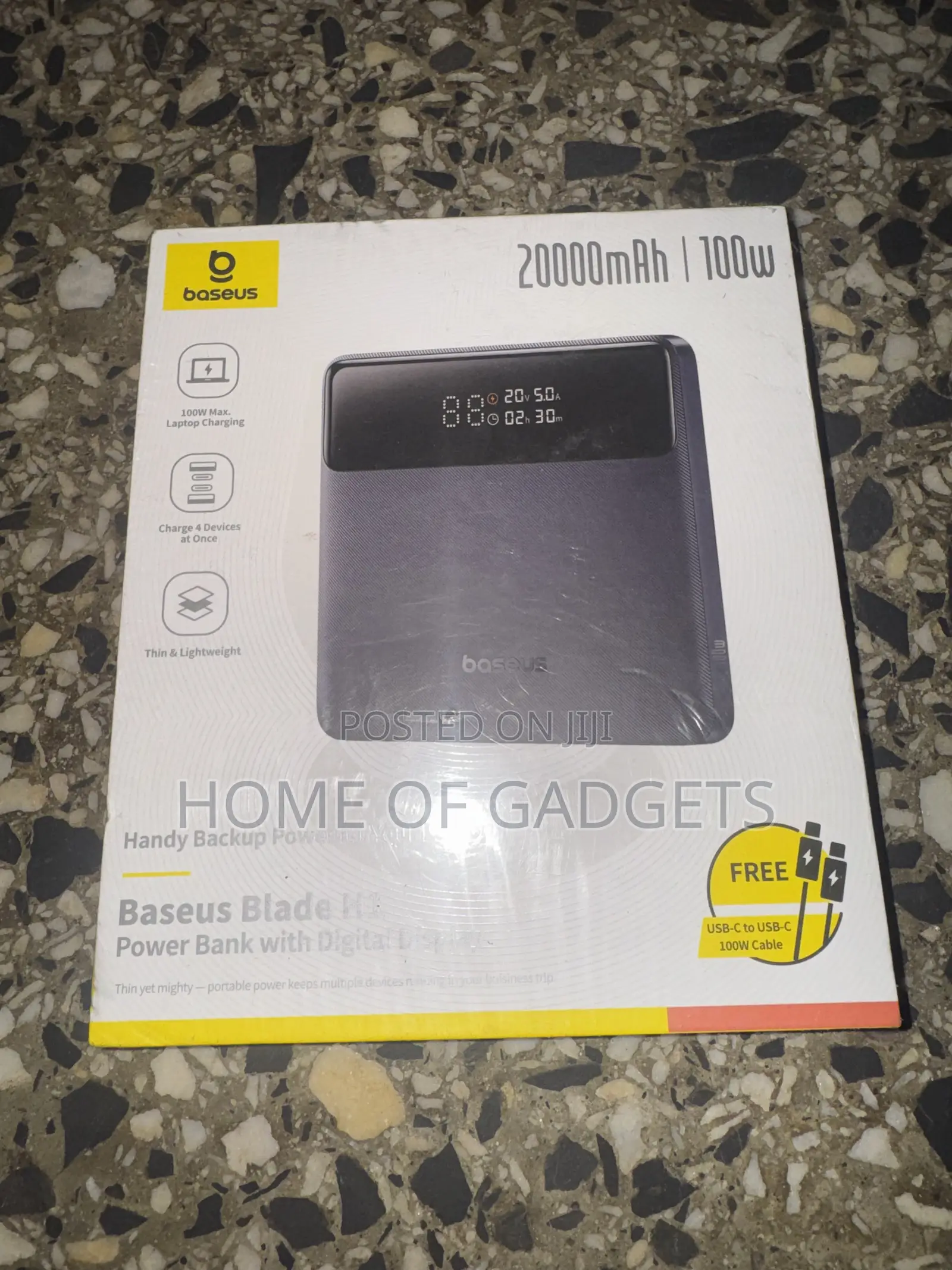 Baseus Blade H1 20000mAh 100W Fast Charging Power Bank