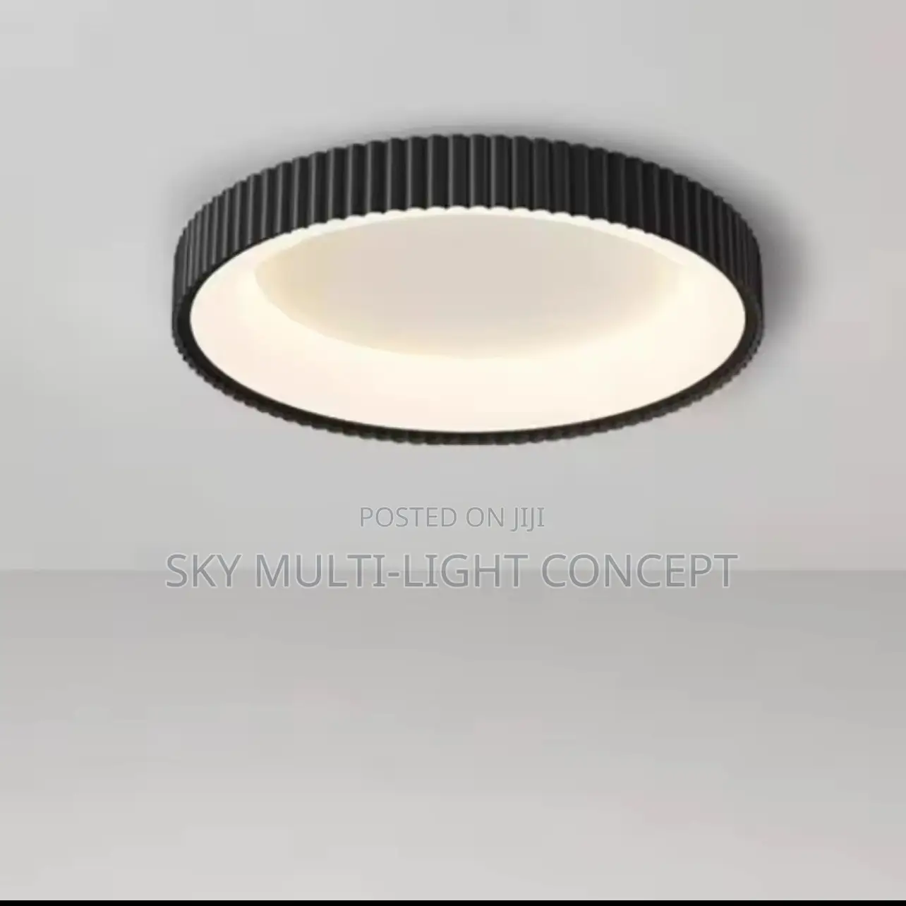 Modern Circular Rippled Ceiling Flush