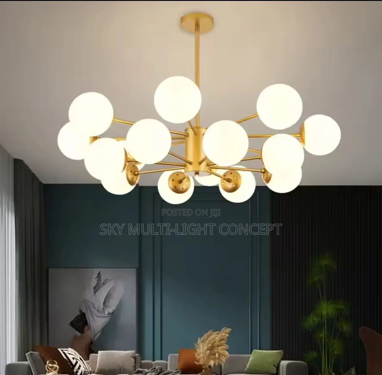 Modern Luxurious Living Room Glass Chandelier -
