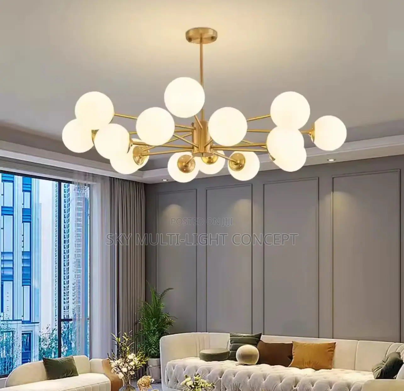 Modern Luxurious Living Room Glass Chandelier -