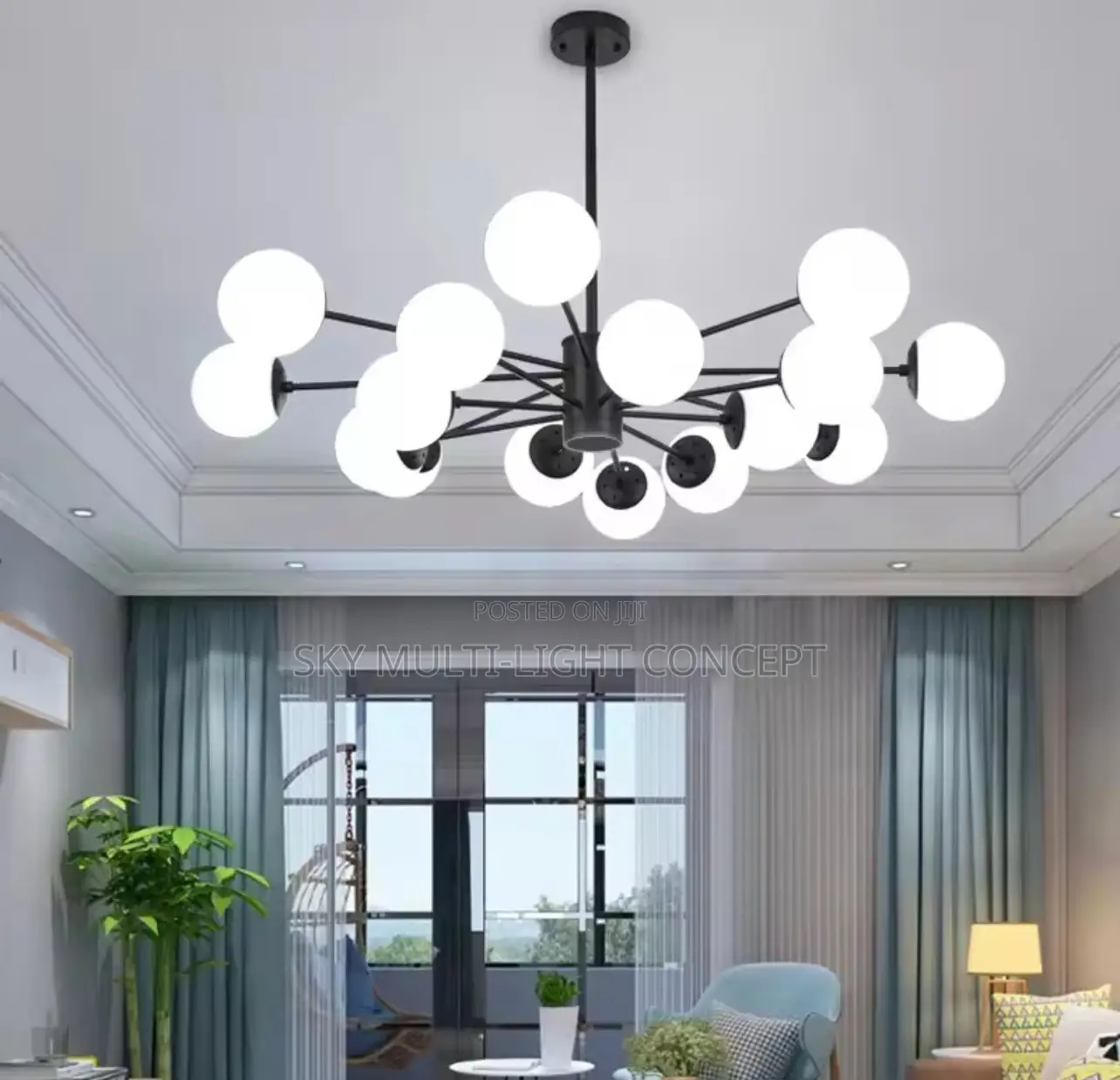 Modern Luxurious Living Room Glass Chandelier -