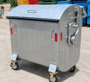1100 Litre Heavy-Duty Galvanized Steel Waste Container