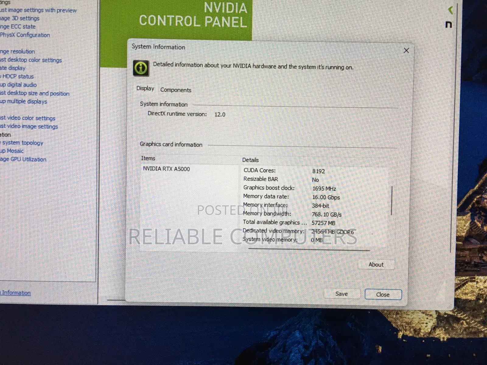 24gb Nvidia RTX Quadro A5000 Graphics Card