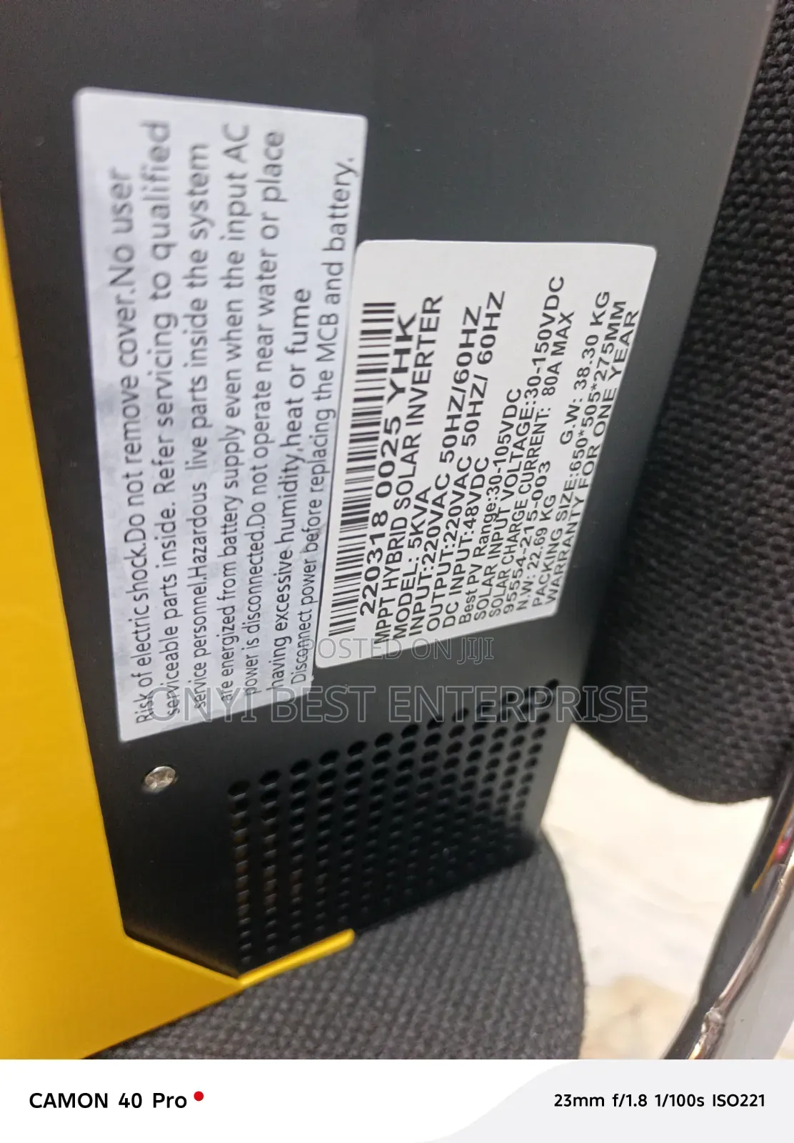 Yohako Hybrid Inverter 5kva 48v Available