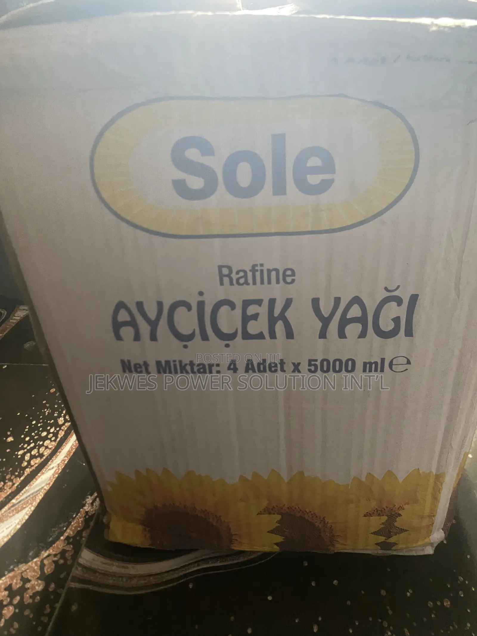 Original 5 Liters Sole Refined Sunflower Vegetable Oil