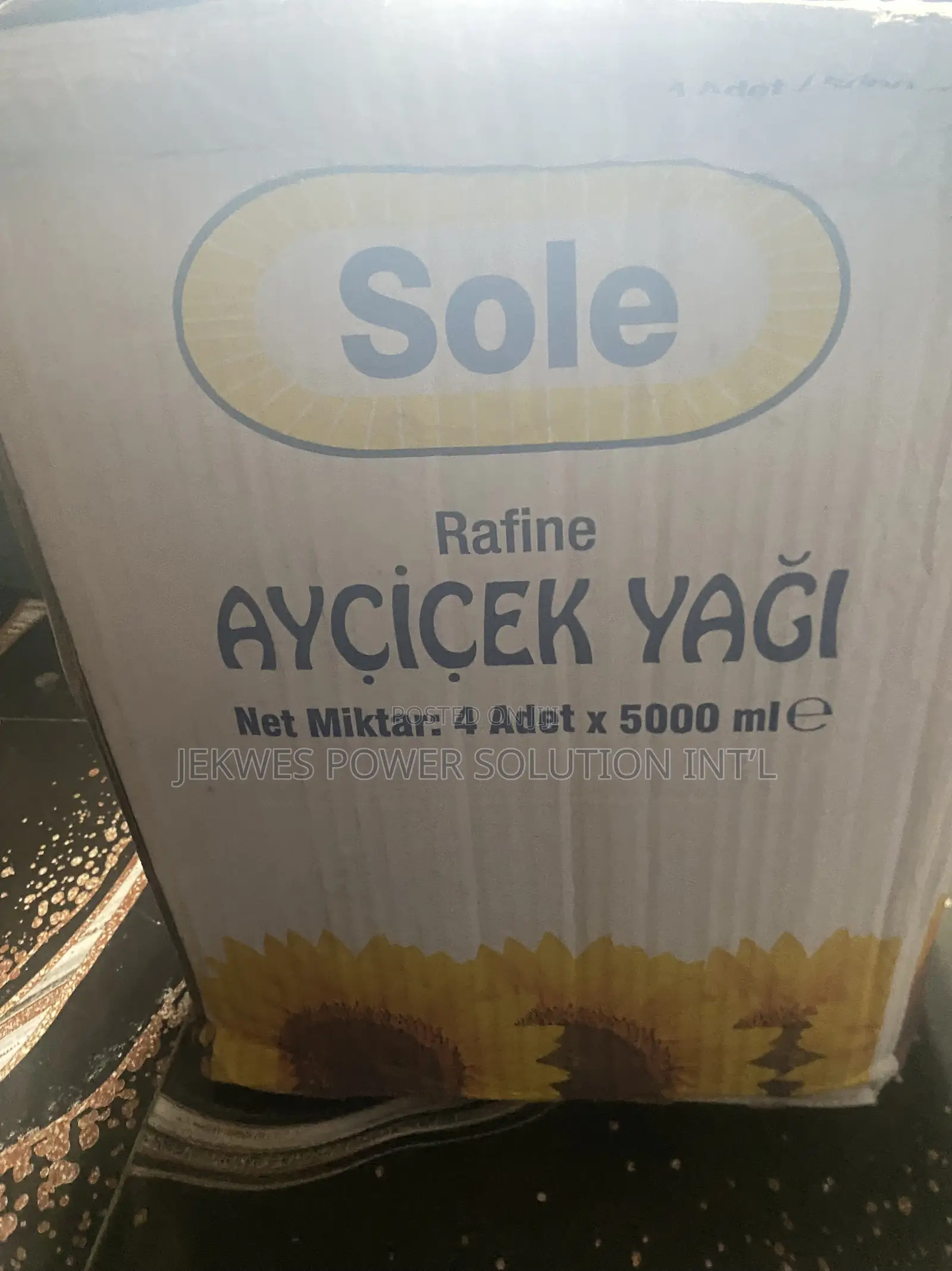 Original 5 Liters Sole Refined Sunflower Vegetable Oil