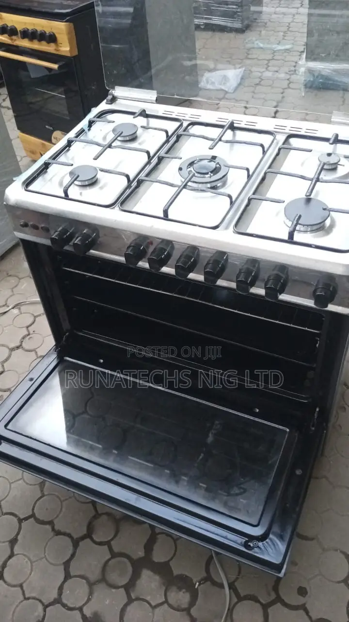 Polyester Heavy Duty 5 Gas Cooker With Oven & Grill Perfect Working