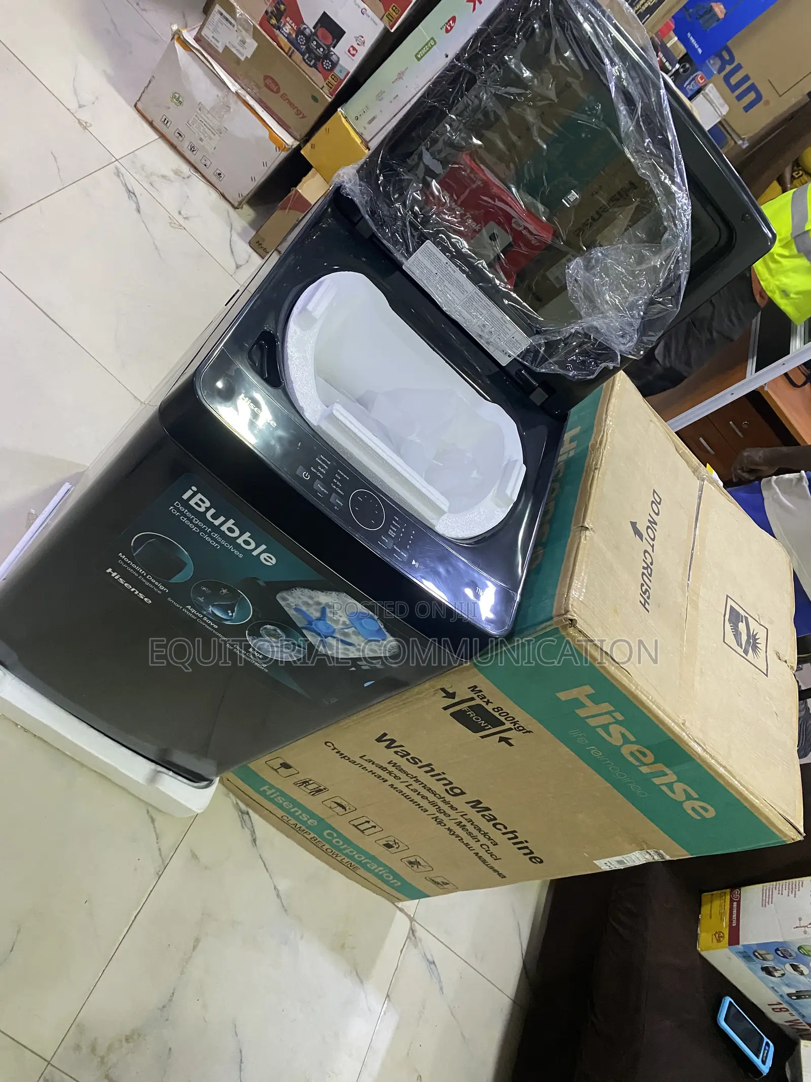 Hisense 11KG Black Top Loader With 8 Wash Programs