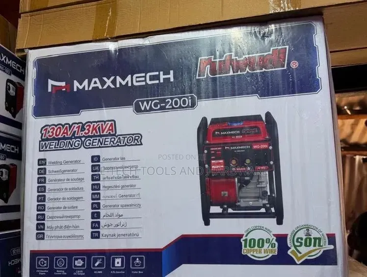 Maxmech Wg-200i Welding Generator Start & Weld