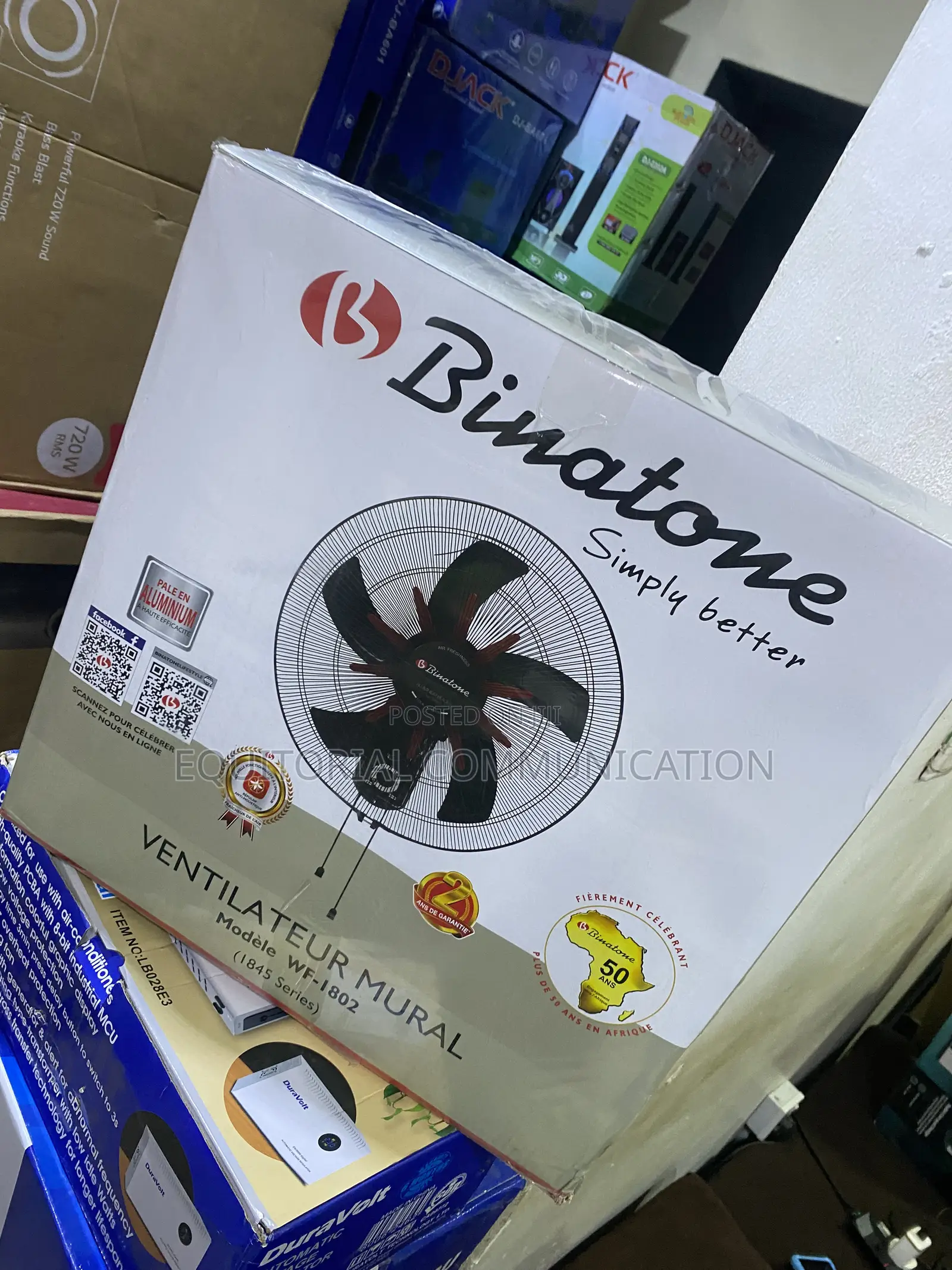 Binatone 1845 WF-1802 Wall Fan for Home and Office