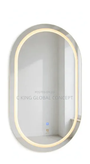 Brand New Oval Frameless LED Bathroom Mirror - Warm Light Touch Sensor