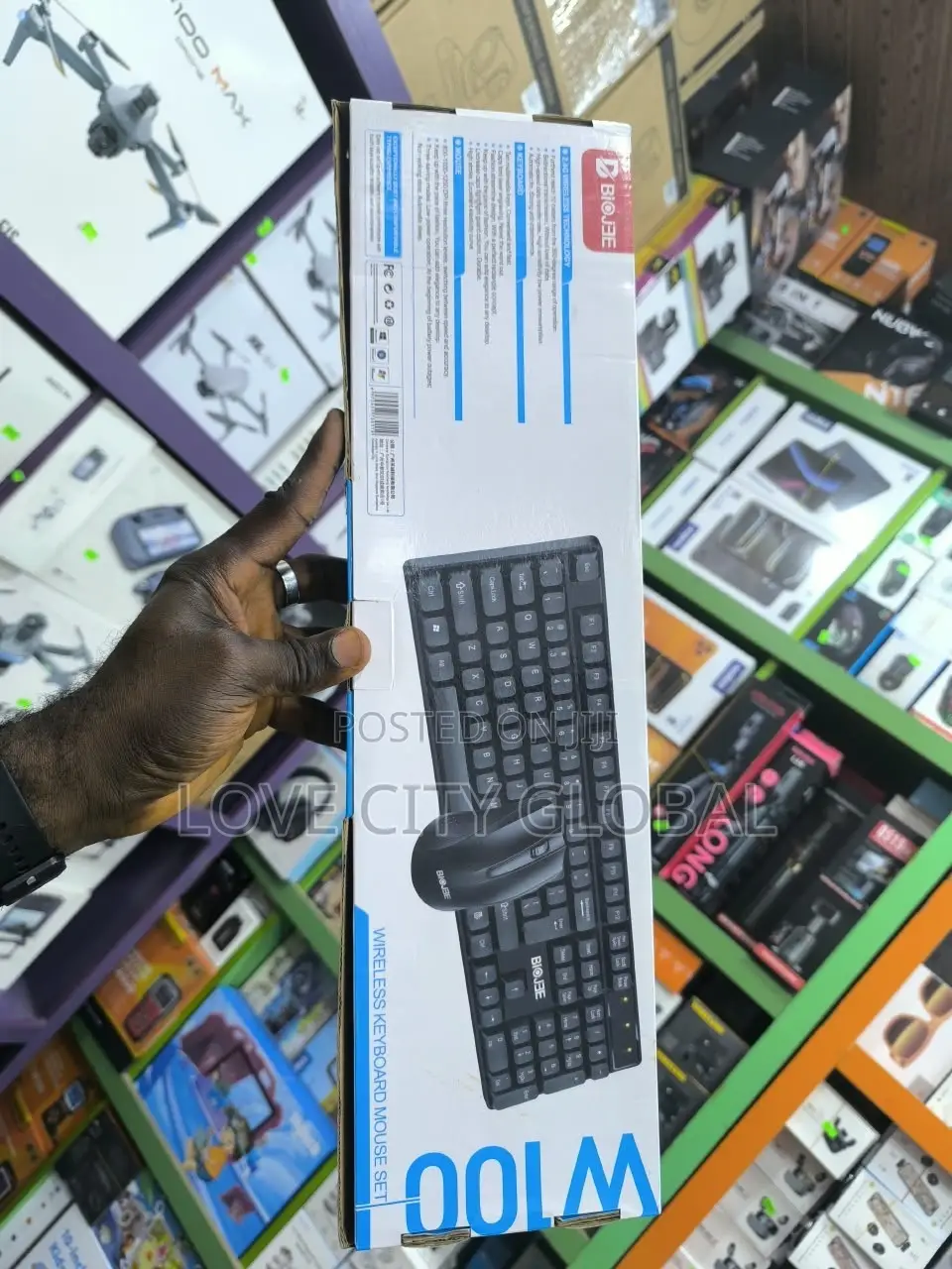 BIOJEE WT001 Wireless Keyboard & Mouse Combo Full-Size Numeric Keypad