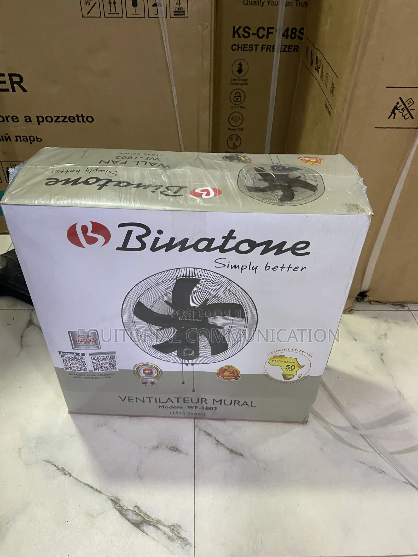 Binatone WF-1802 18-Inch Aluminium-Blade Wall Fan