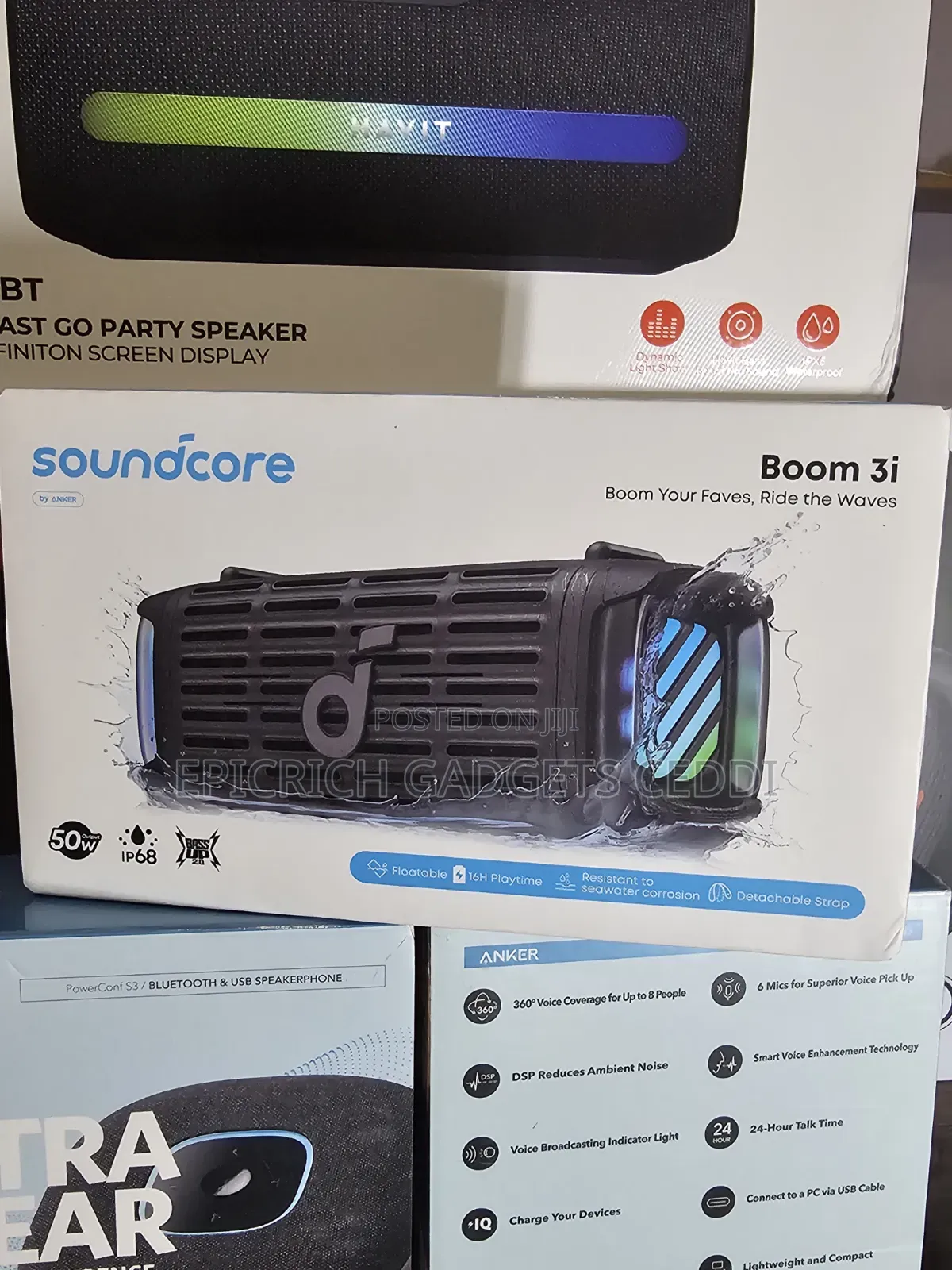 Anker Soundcore Boom 3i Portable Bluetooth Speaker