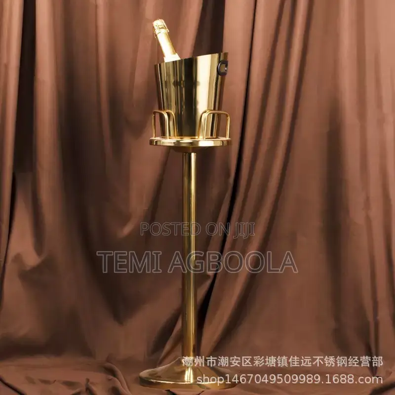 Quality Stainless Steel Gold Champagne/Wine Stand 