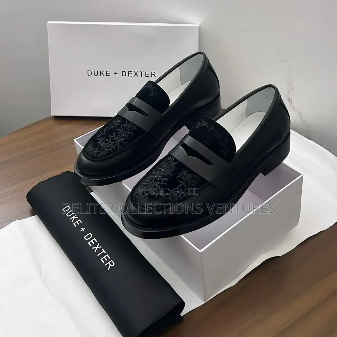*Duke + Dexter Men’s Wilde Black Vine Penny Loafer in Store*