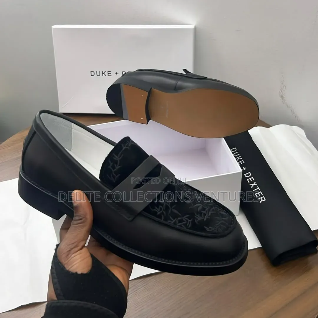 *Duke + Dexter Men’s Wilde Black Vine Penny Loafer in Store*