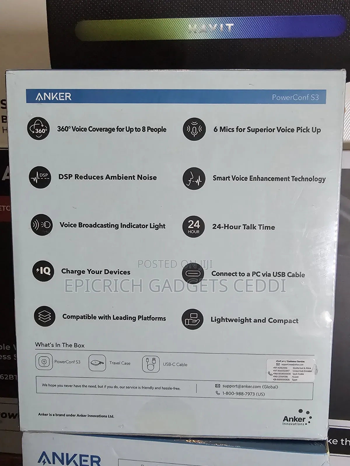 Anker Powerconf Bluetooth and USB Portable Conference Speaker