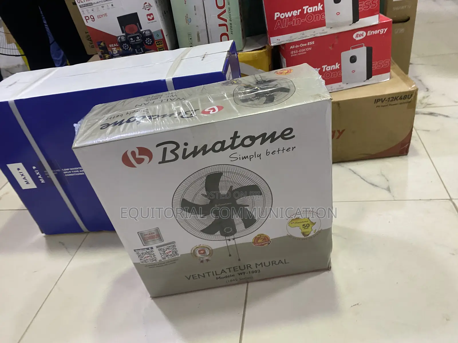 Binatone WF-1802 Wall-Mounted Fan With Pull Cord