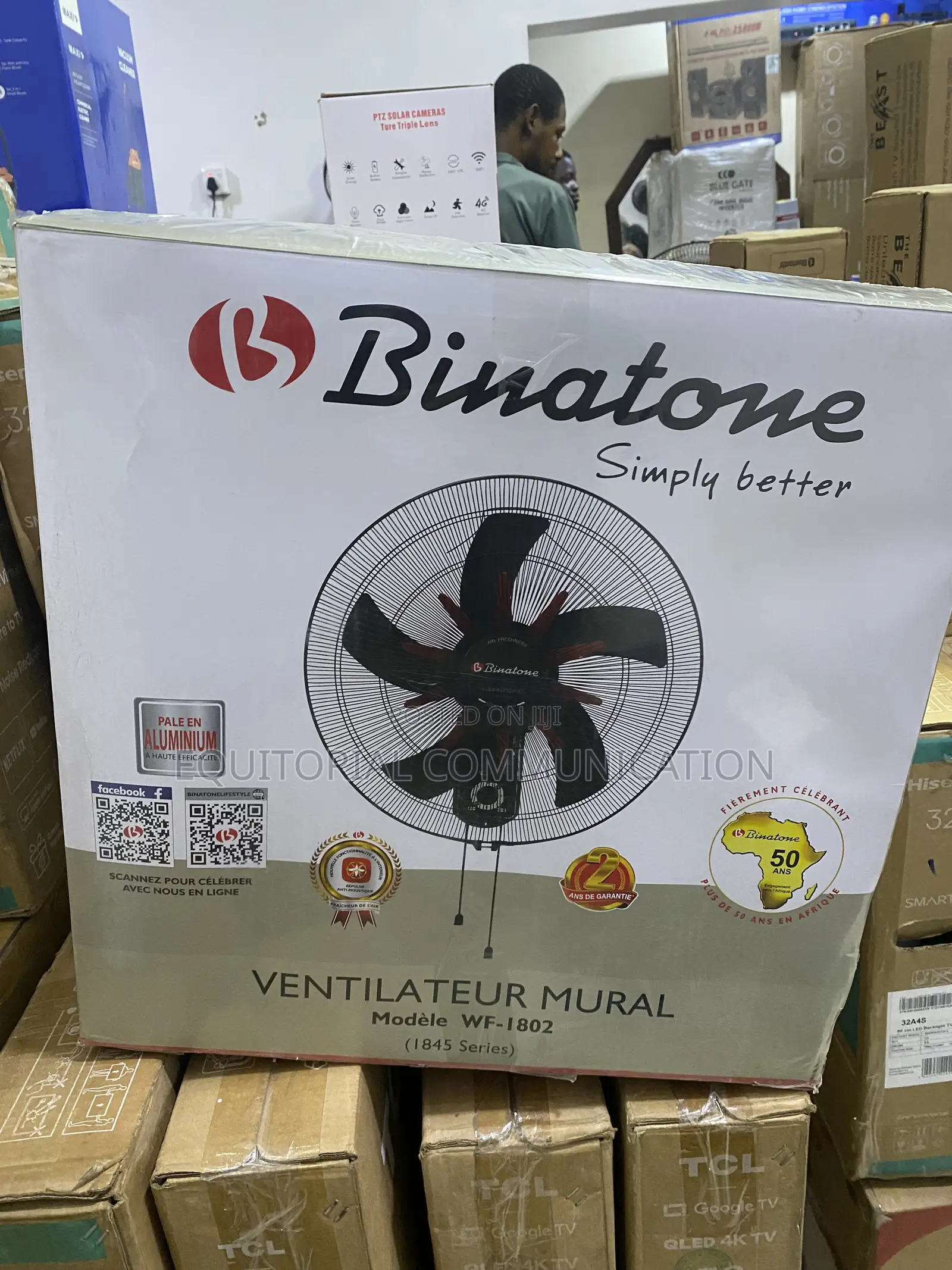 Binatone 18-Inch Wall Fan With Oscillating Air Delivery