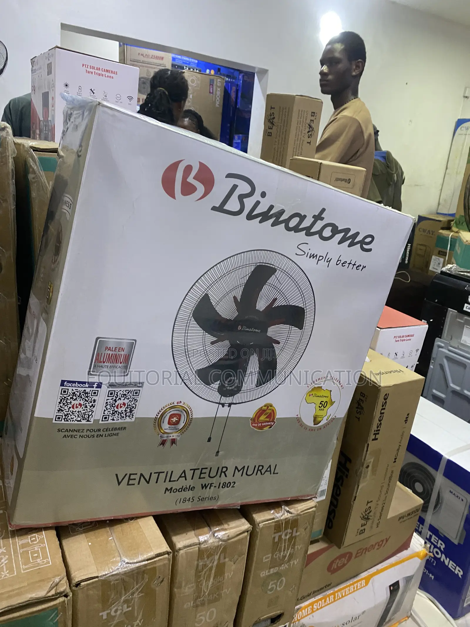 Binatone 18-Inch Wall Fan With Oscillating Air Delivery