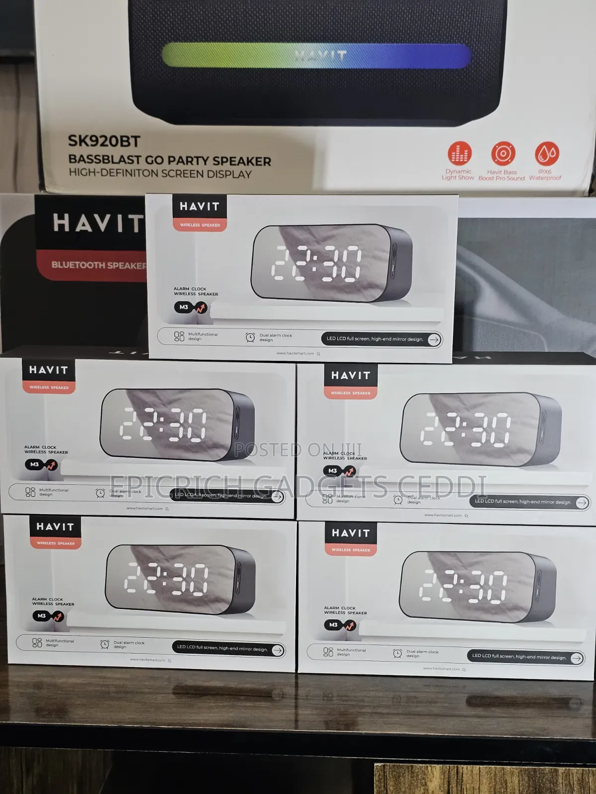 Digital Alarm Clock, Bluetooth Speaker and FM Radio