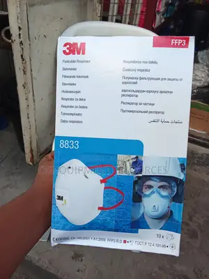 3M 8833 FFP3 Cup-Shaped Soft Seal Valved Particulate Respirator Masks