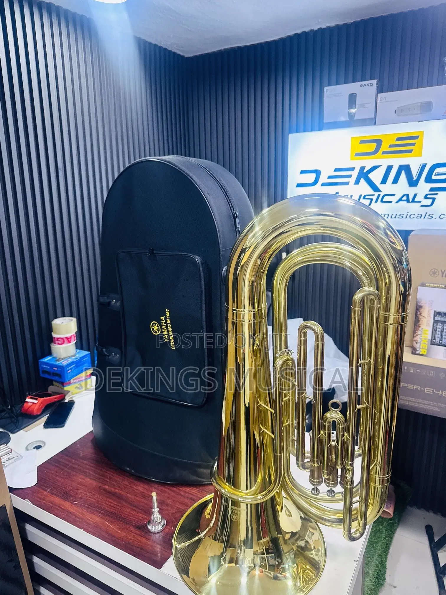 Gold Yamaha Tuba Instrument