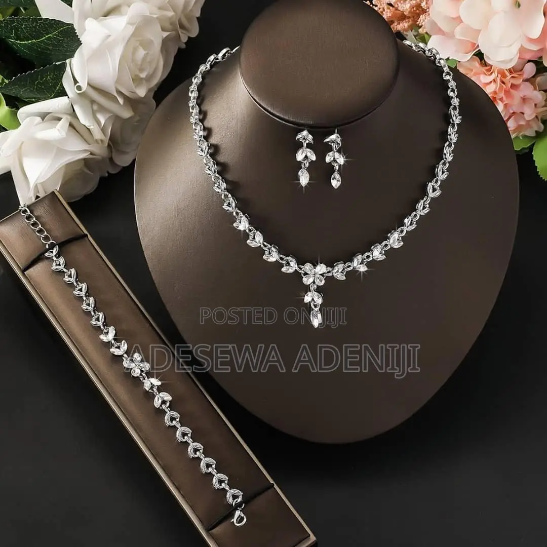 Bridal Zirconia Necklace Sets With Matching Bracelets & Earrings