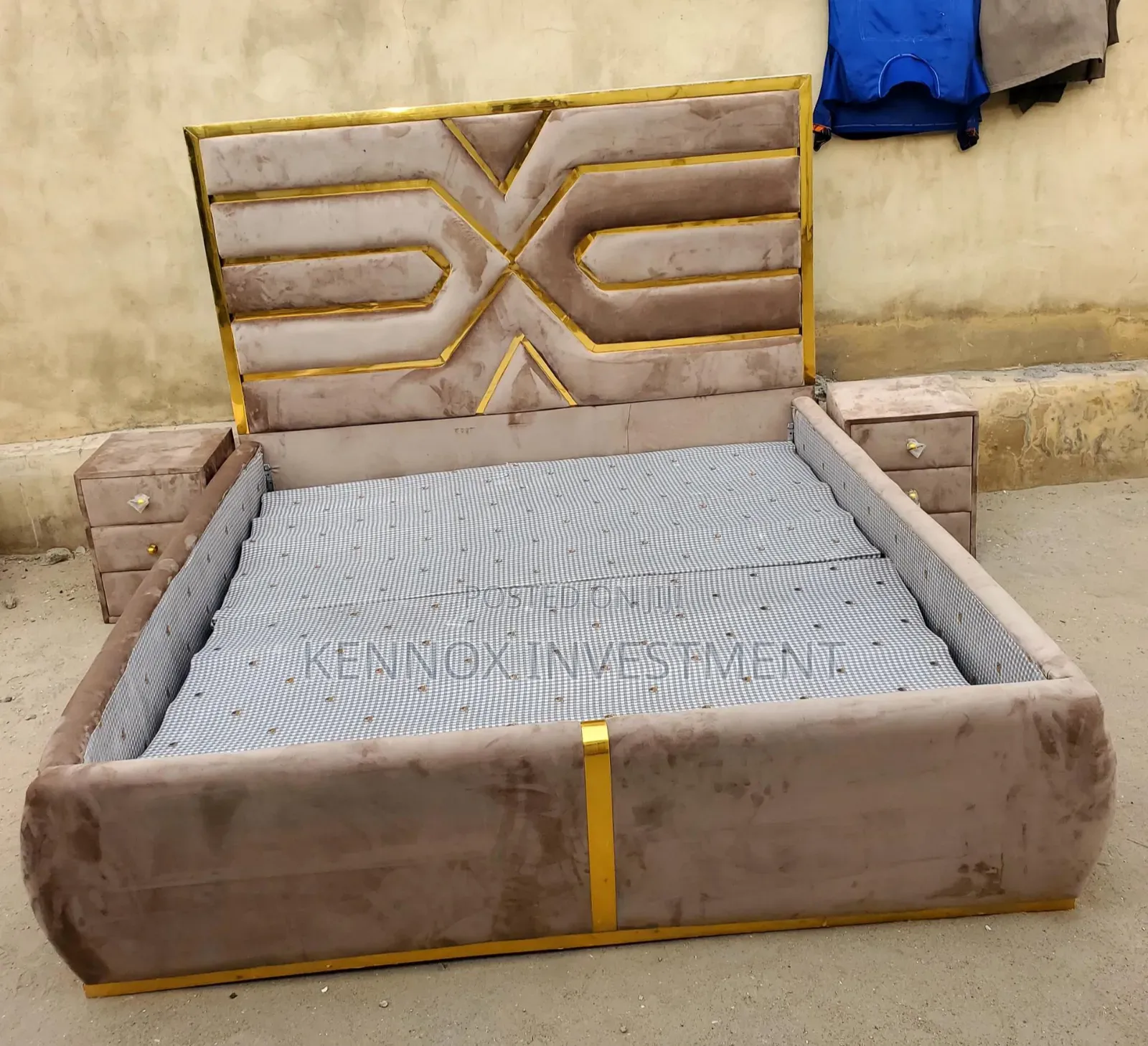 6 by 6 Upholstery Complete Set Bedframe/ 4.5 by 6 Mattress ( 150,000).