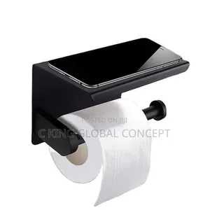 Wall Mounted Toilet Paper Holder With Bathroom Tissue Roll Holder
