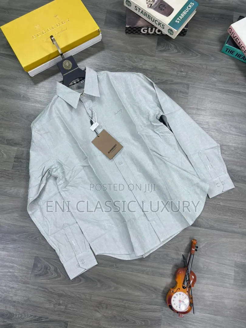 Burberry Luxury Men's Shirts Plain Design Good Quality Well Branded